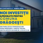 Vâlcea finanțare PNRR de peste 2,1 milioane lei în comuna Drăgoești pentru reabilitarea școlii gimnaziale