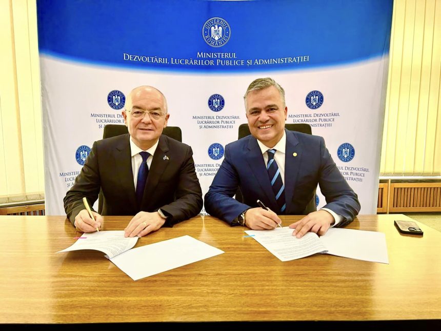 Cluj-Napoca: Primarul Emil Boc a semnat contractul de finanțare în valoare de peste 1 mil. lei pentru modernizarea sistemului rutier pe strada Sergiu Celibidache