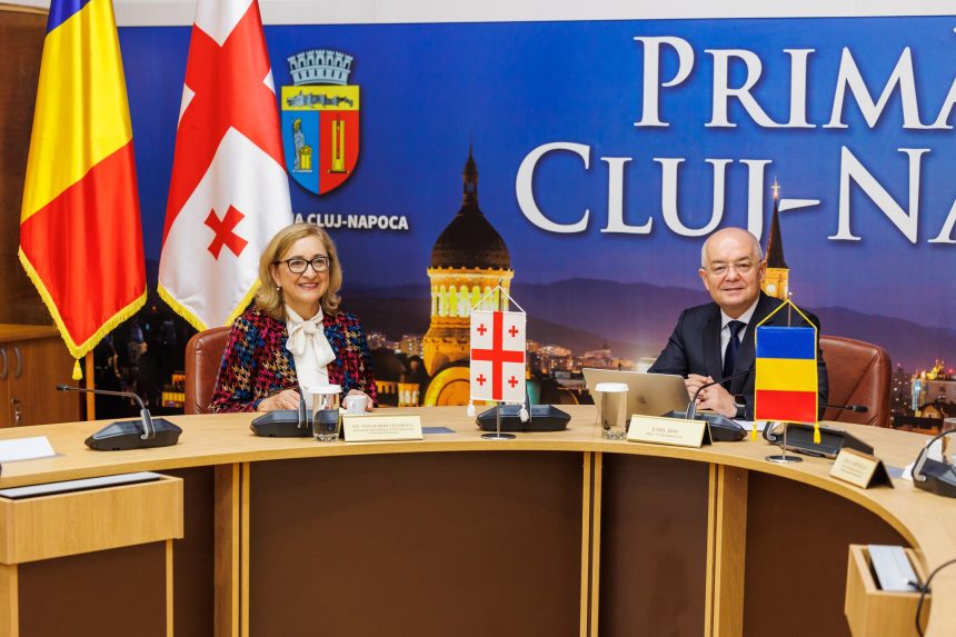 Cluj-Napoca: Primarul Emil Boc s-a întâlnit cu Ambasadoarea Georgiei în România pentru a discuta despre relațiile bilaterale și cooperarea în diferite domenii