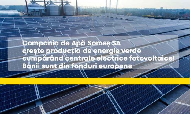 Președintele CJ Cluj Alin Tișe - Compania de apă Someș SA crește producția de energie verde cumpărând centrale electrice fotovoltaice