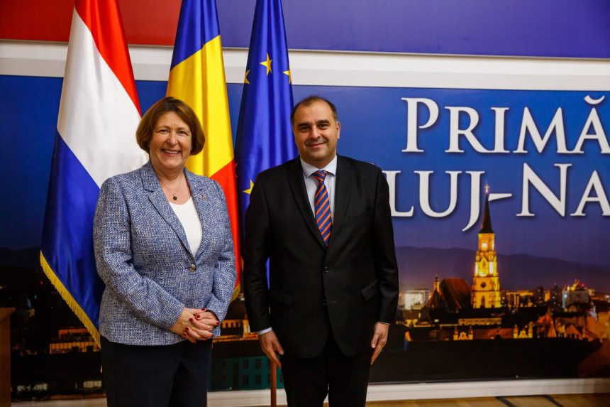 Cluj-Napoca: Viceprimarul Dan Ștefan Tarcea a primit vizita Ambasadorului Regatului Țărilor de Jos în România, Willemijn van Haaften