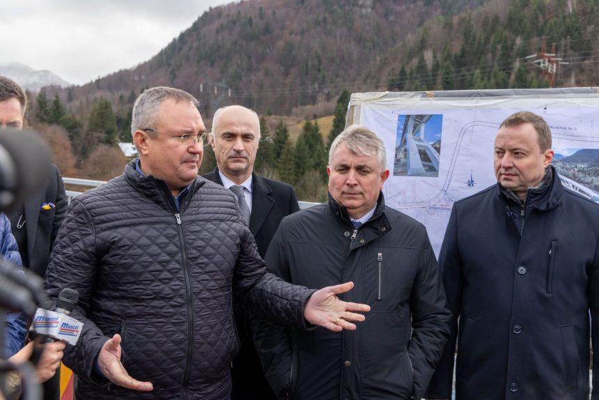 Preşedintele Senatului Nicolae Ciucă a vizitat noul pod peste râul Dâmbovița realizat preponderent din fonduri europene