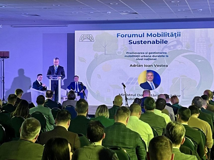 Ministrul Adrian Veștea a vorbit la Forumul mobilității sustenabile despre principalele măsuri pe care Ministerul Dezvoltării le implementează în domeniul mobilității urbane durabile