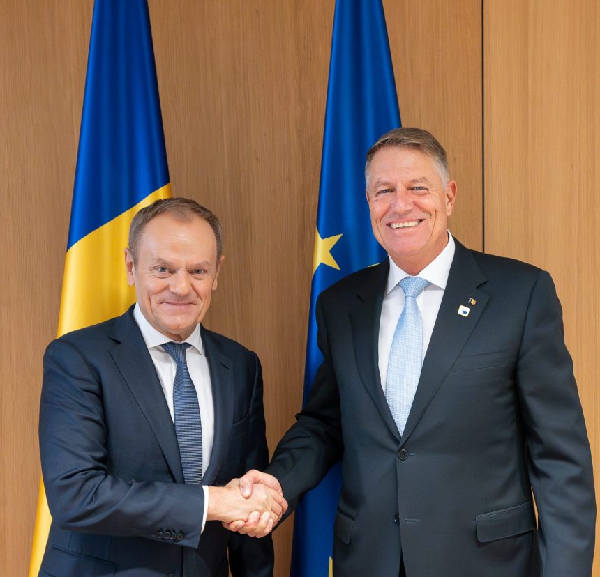 Președintele Klaus Iohannis a discutat la Bruxelles cu Donald Tusk, noul Prim-ministru al Poloniei