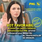 Senatorul Claudia Mihaela Banu: Vot favorabil la Senat pentru inițiativa parlamentarilor PNL privind înființarea unui Registru al Traficanților de Droguri