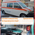 Alin Tișe CJ Cluj a dotat Spitalul Clinic de Urgență pentru Copii cu o nouă ambulanță evaluată la 344.900 de lei