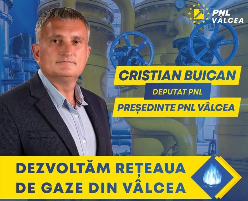 Deputatul Cristian Buican: 200 de mil. lei pentru 29 de localități vâlcene pentru dezvoltarea rețelei de gaze