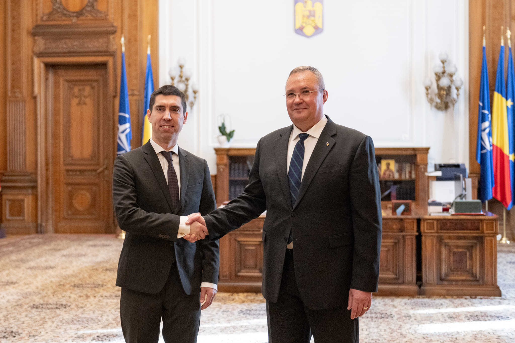 Preşedintele Senatului Nicolae Ciucă M am bucurat să îl primesc la București pe ministrul Afacerilor Externe al Republicii Moldova, Mihai Popșoi
