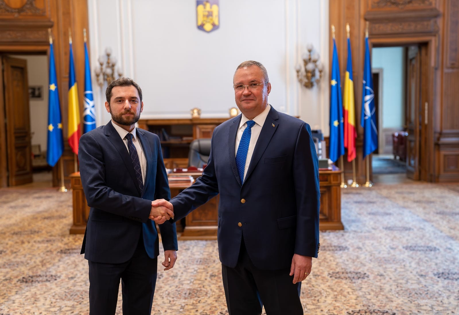Preşedintele Senatului Nicolae Ciucă s a întâlnit cu noul ambasador al Armeniei la București, Tigran Galtsyan
