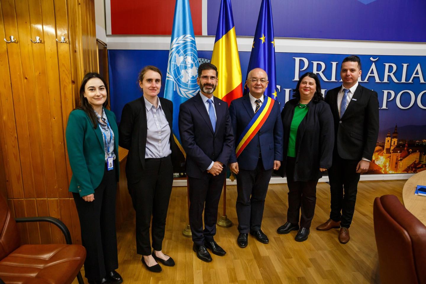 Cluj Napoca Primarul Emil Boc a primit vizita delegației Înaltului Comisariat ONU pentru Refugiați (UNHCR)