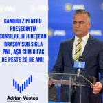 Ministrul Adrian Ioan Veştea: Candidez pentru președinția Consiliului Judetean Brasov sub sigla Partidului Național Liberal (PNL)