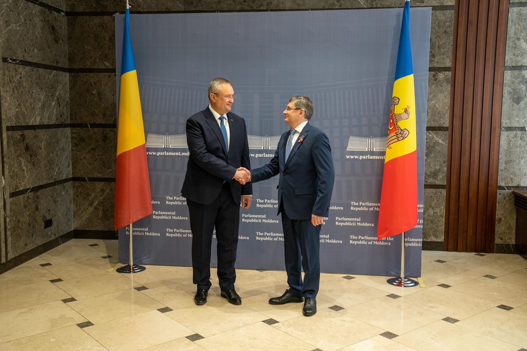 Preşedintele Senatului Nicolae Ciucă s a întâlnit cu președintele Parlamentului Republicii Moldova, Igor Grosu